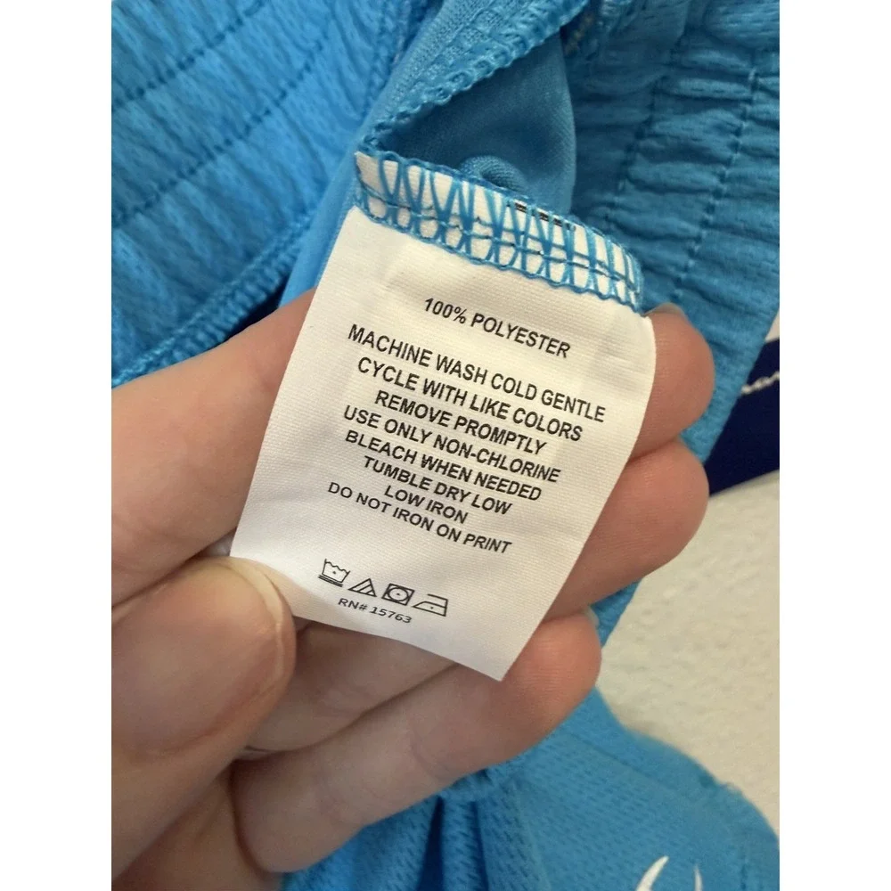 Champion Shorts Youth‎ Girls Size Large Blue Mesh Script Logo NWT